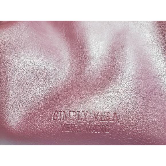 Simply Vera Vera Wang Collection Burgandy Quilted Buena Satchel Crossbody Bag - Picture 7 of 16